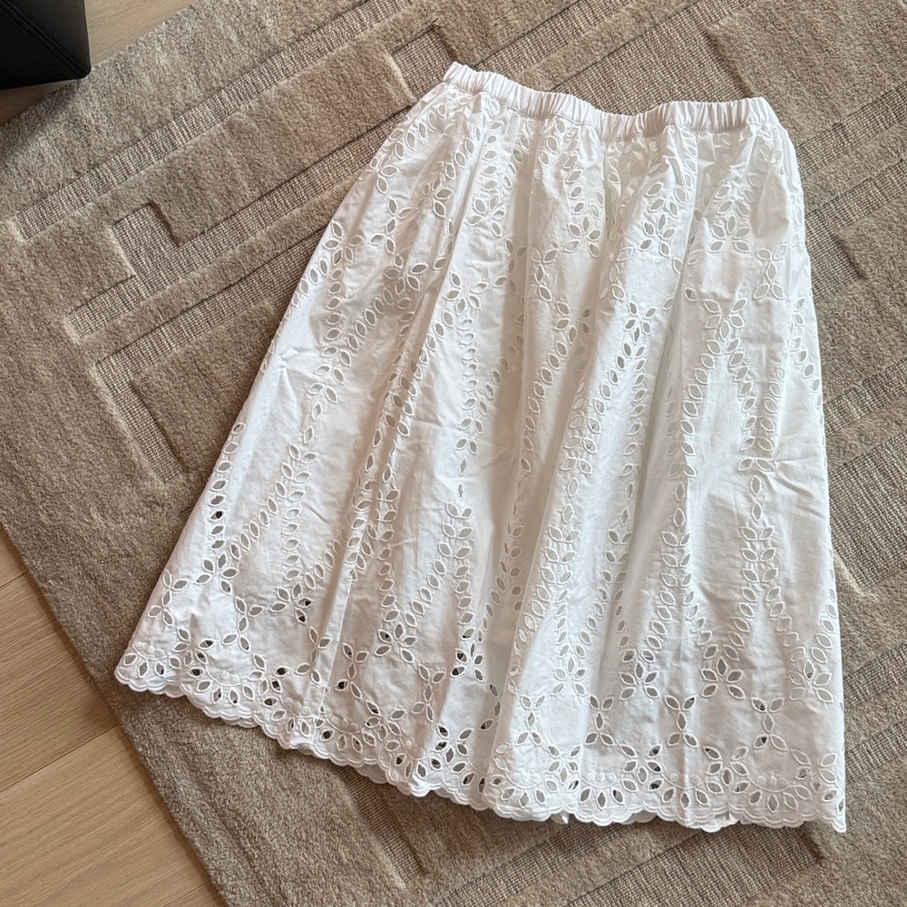 Brand New Frank and Eileen White Eyelet Skirt size XS